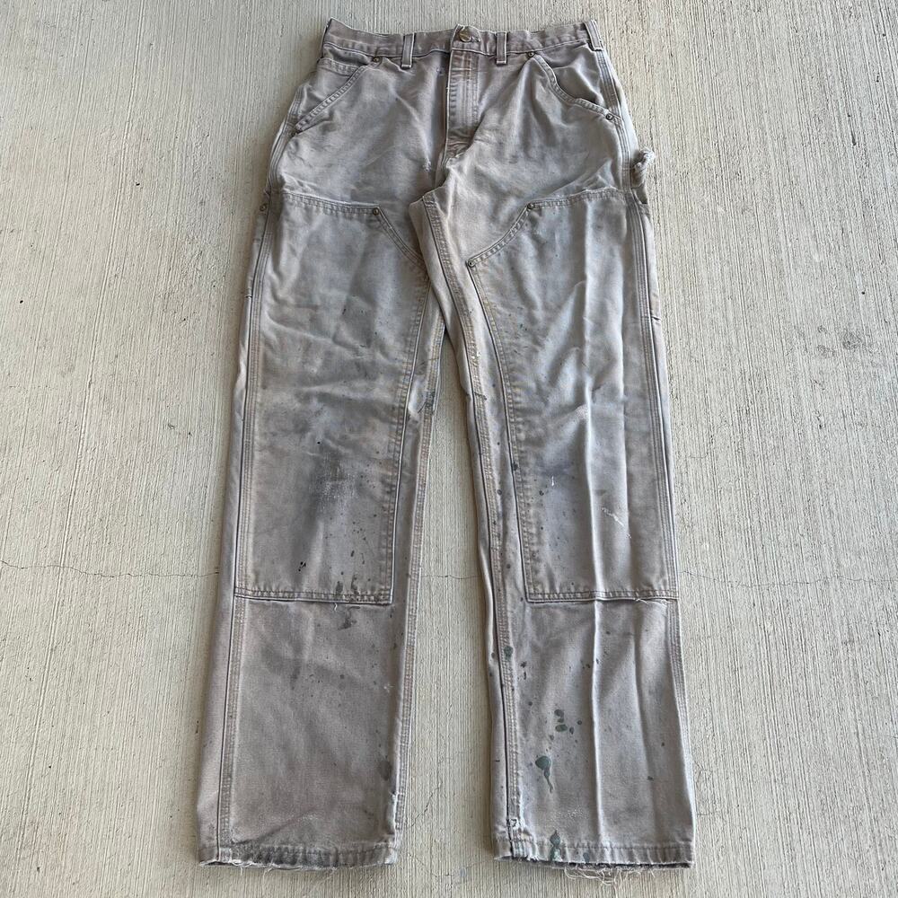 Carhartt B01 BRN brown double knee work wear carpenter pants
